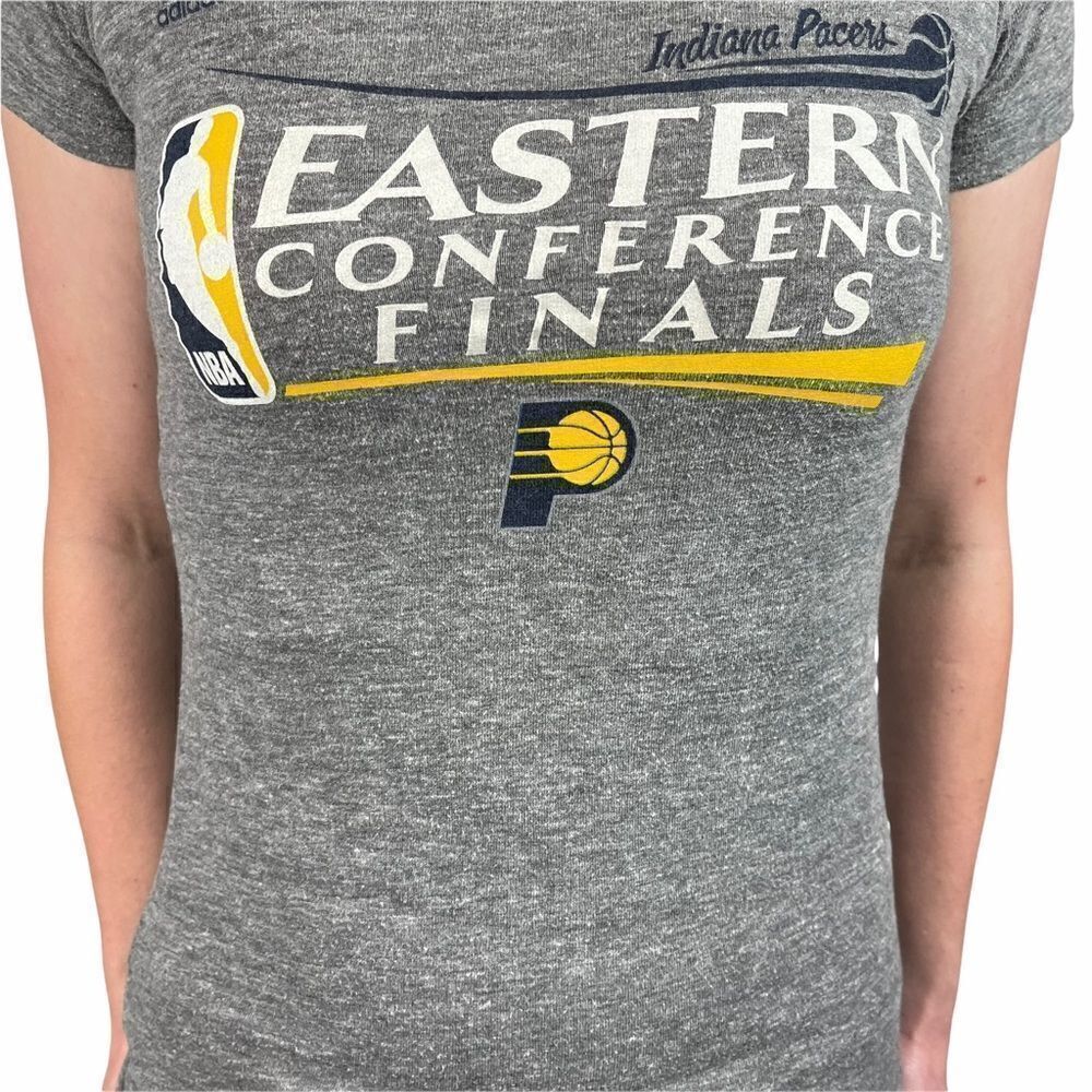 adidas grey v neck eastern conference t shirt - Picture 6 of 6